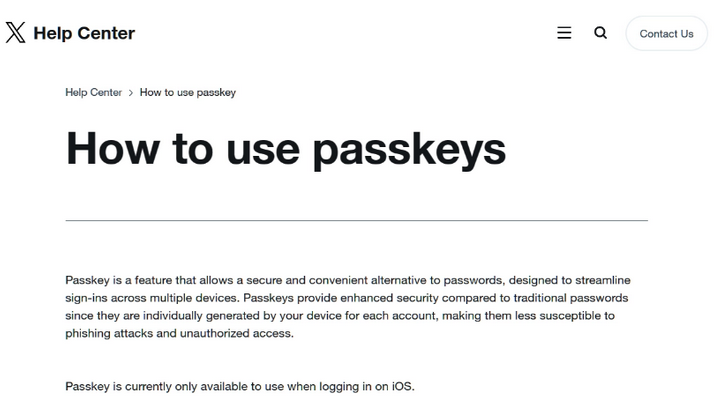 石拐苹果维修店铺分享iOS用户如何通过通行密钥(Passkey)登录 